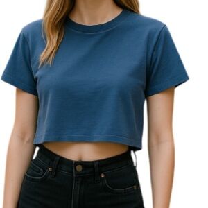 DAY BREAK Cropped Short Sleeve Crewneck T-Shirt M